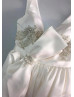Beaded Ivory Royal Satin Wedding Dress Beaded Ivory Royal Satin Wedding Dress